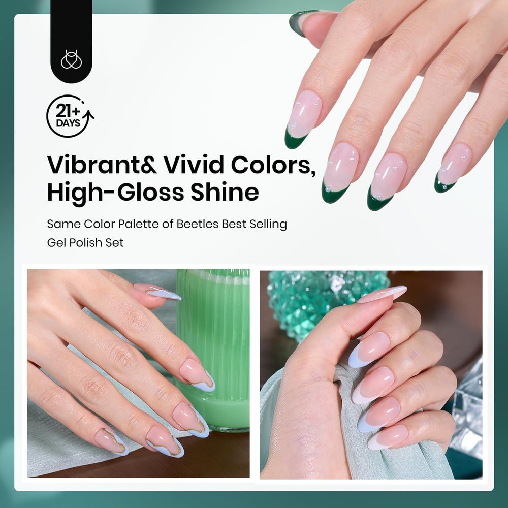 Beetles Gel Polish application photo of hand dipping nail for beginner-friendly process