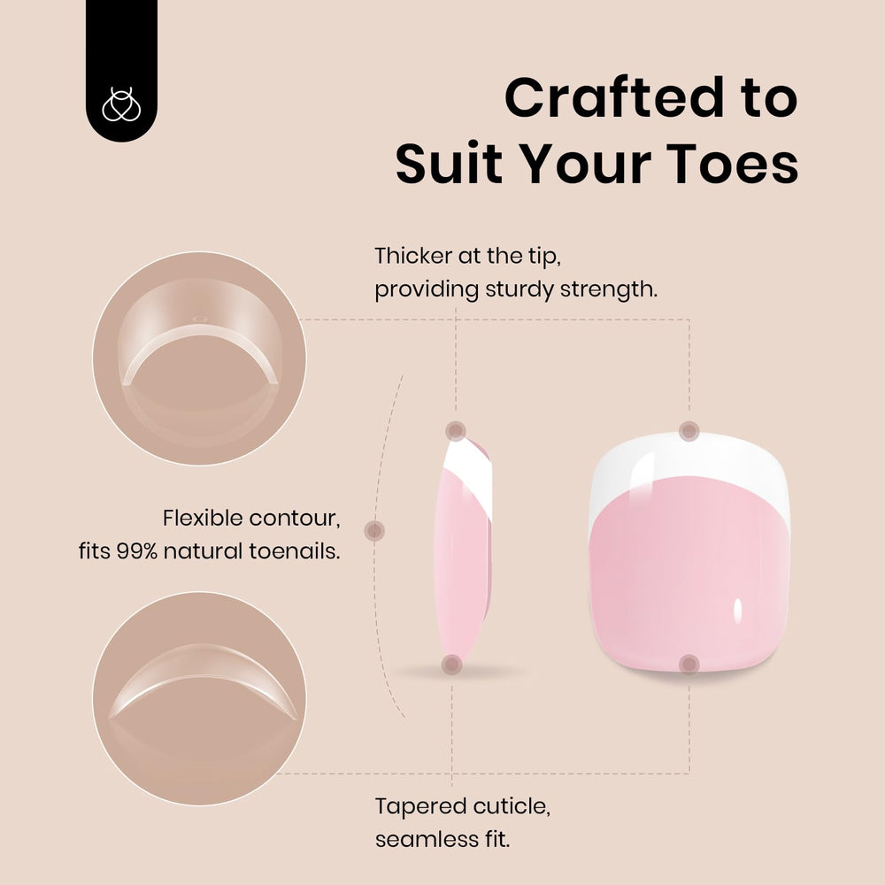 Beetles Gel Polish applied on a foot model demonstrating quick at-home pedicure benefit
