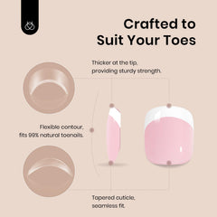 Beetles Gel Polish applied on a foot model demonstrating quick at-home pedicure benefit