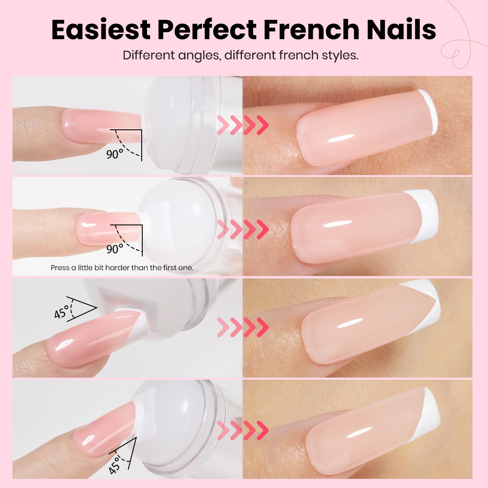beetles application in use stamping a French tip for fast manicures