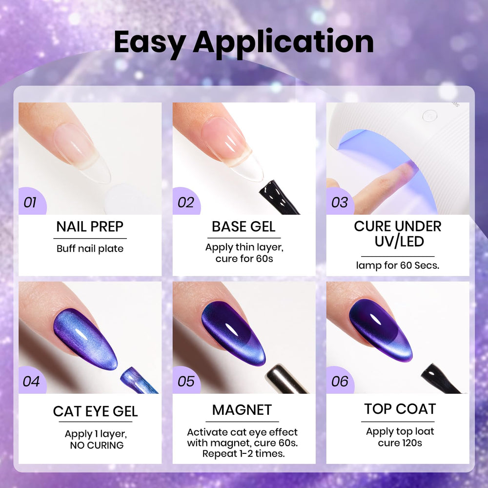 Beetles application magnet tool held over nail showing precise effect control