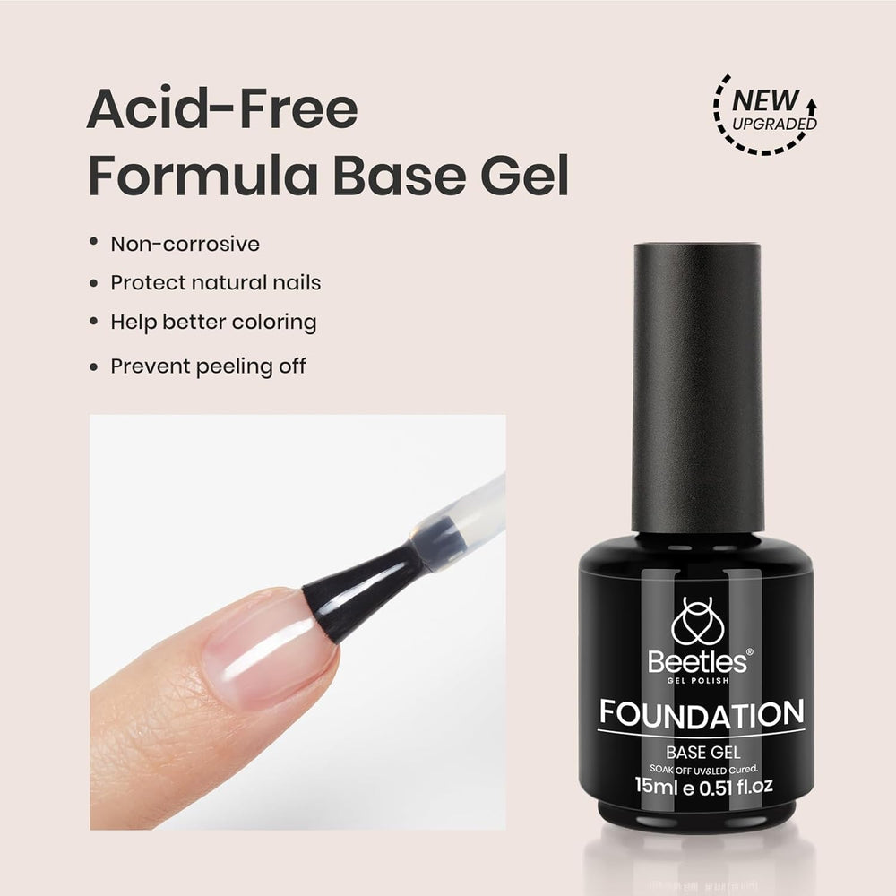 Beetles Gel Polish being brushed onto a nail tip for even application
