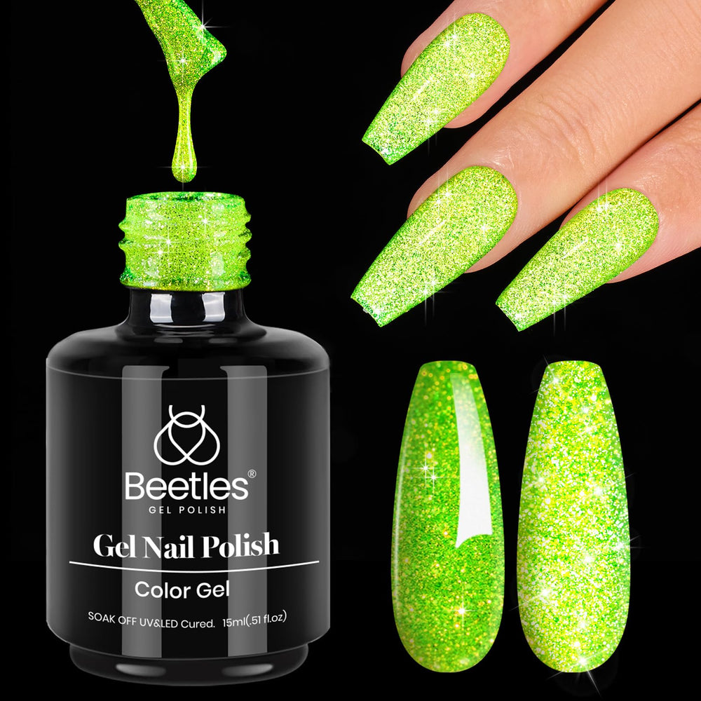 Beetles polish being applied to nail demonstrating smooth layering technique