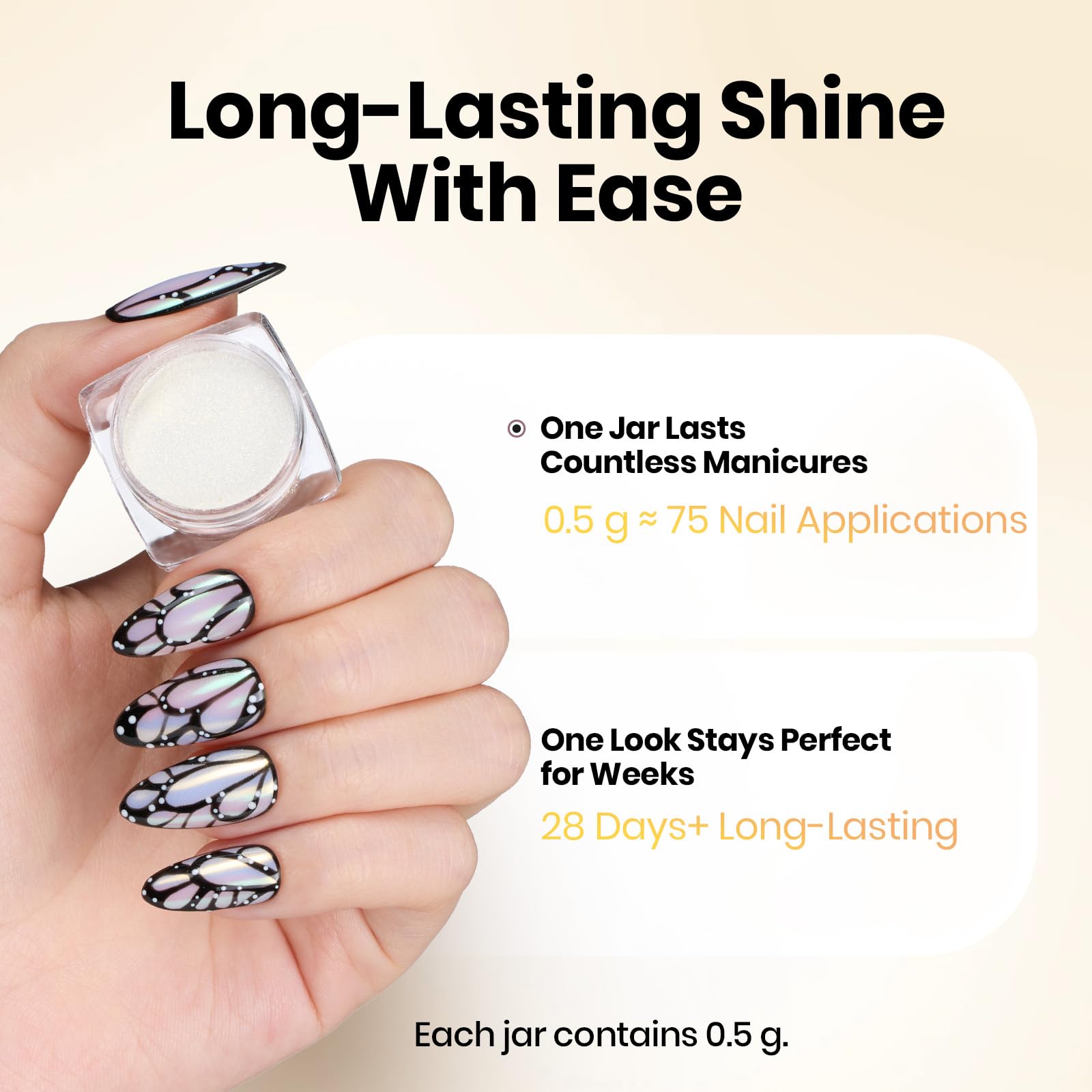 Beetles Gel Polish applicators and powder jars arranged conveying beginner-friendly kit