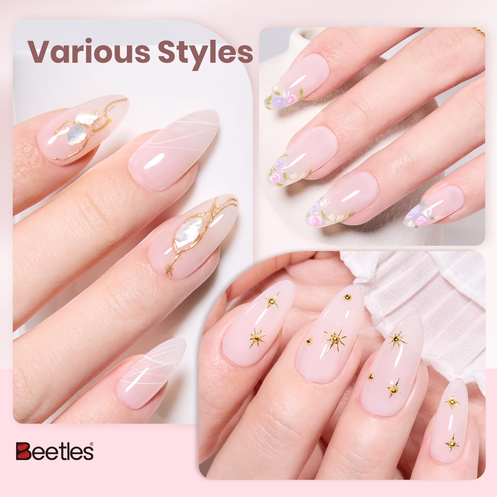 Beetles polish being applied to a fingernail showcasing even coverage benefit