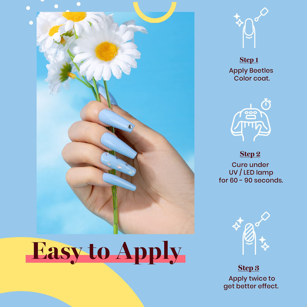 Beetles Gel Polish label close-up with color number a828 for easy selection