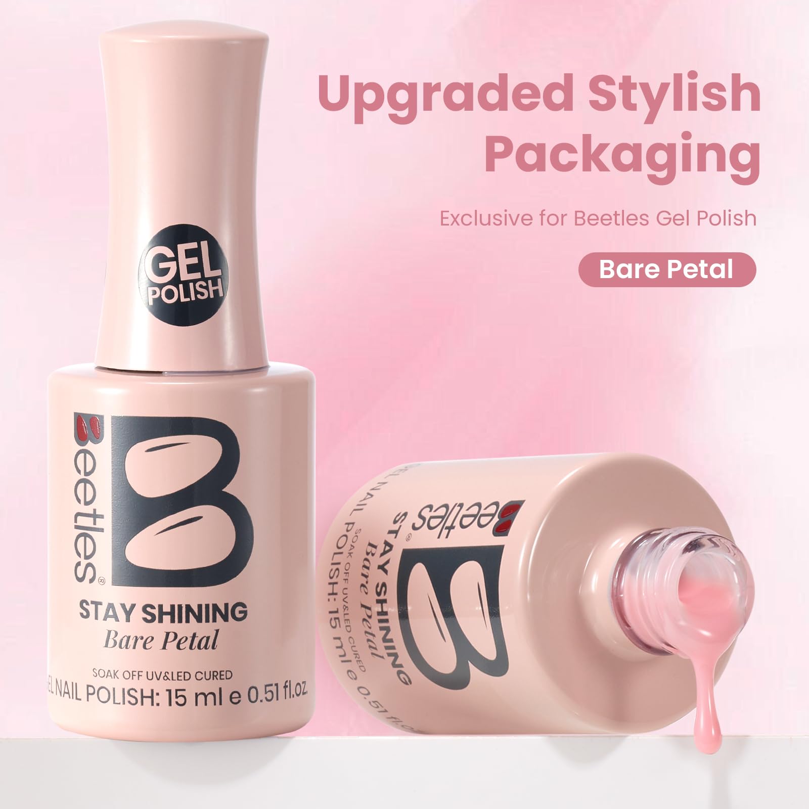 beetles polish among manicure tools showing easy at-home gel routine setup