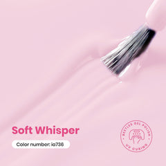 Beetles Gel Polish brush stroke of Barely Pink showing smooth application benefit