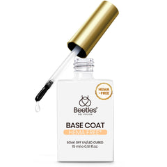 beetles gel base coat front label showing product and volume for clarity and trust