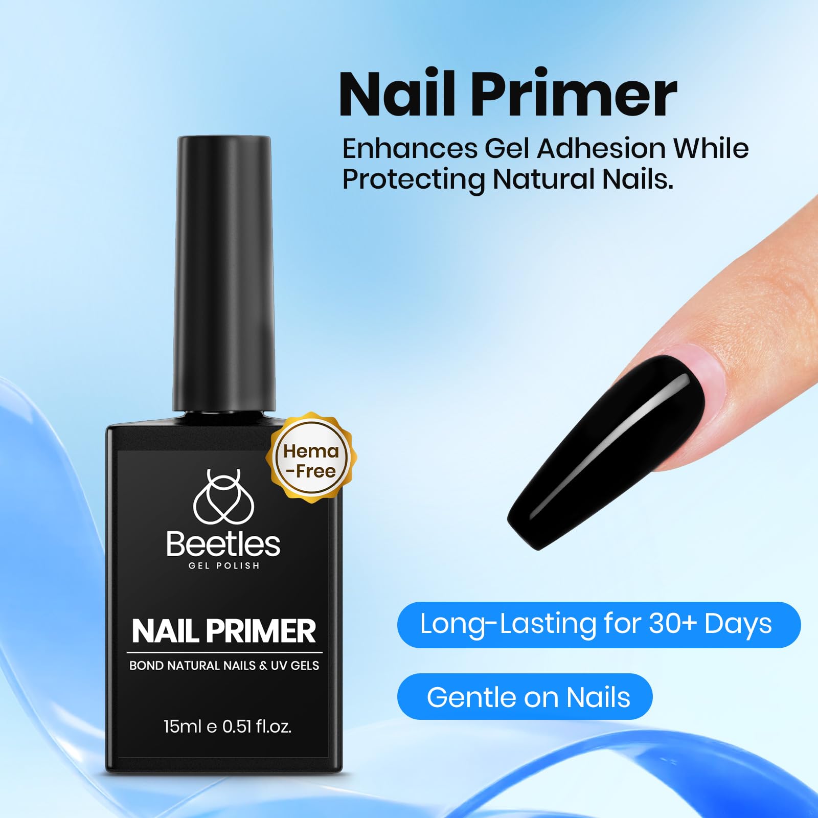beetles base coat sticky texture on brush for stronger gel adhesion