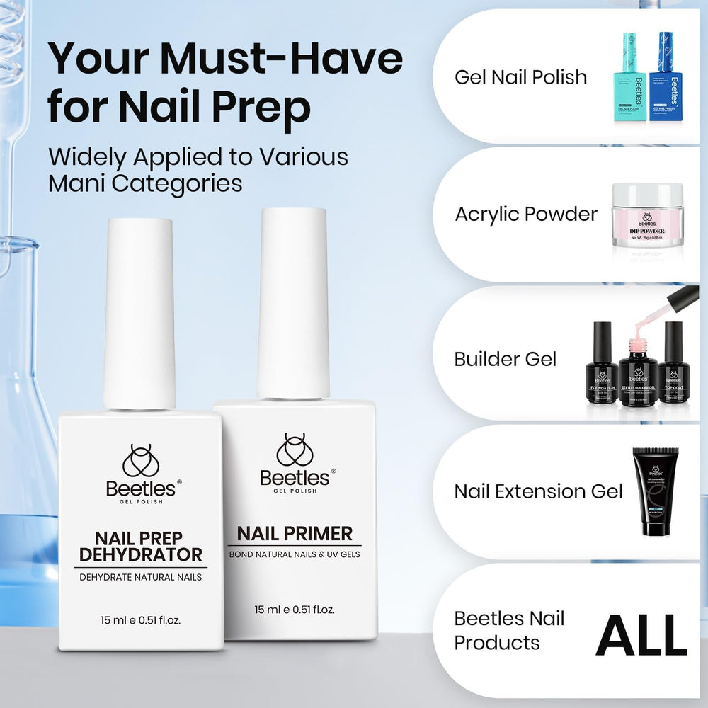 Beetles before and after nail lift comparison showing reduced lifting