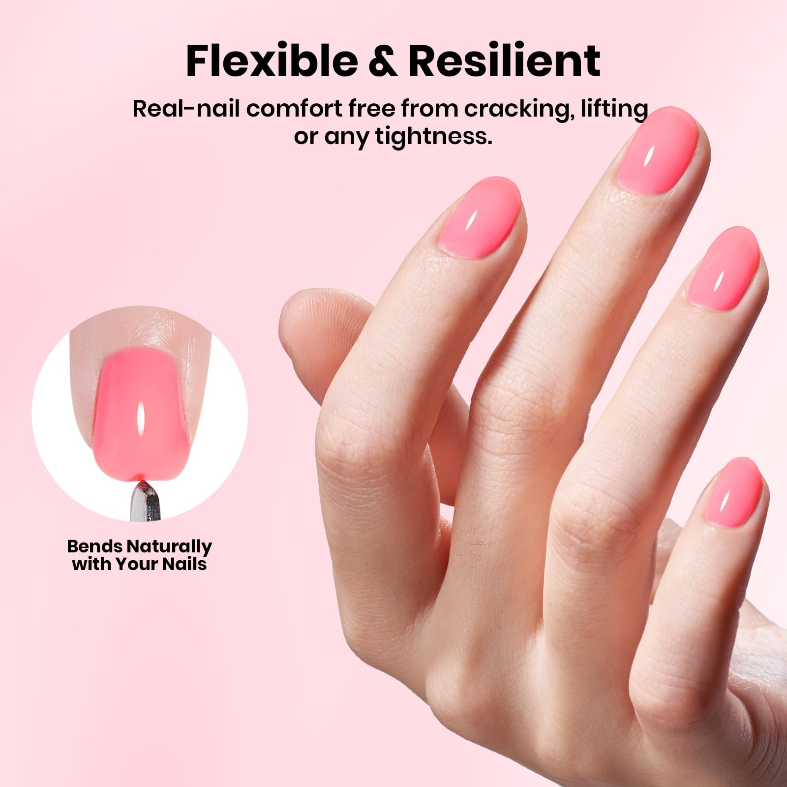 beetles before and after nails showing ridge filling and smoother look benefit