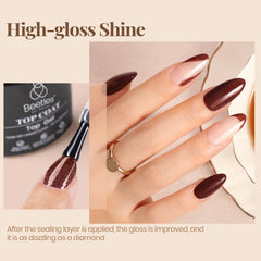 beetles before and after nails showing improved shine and reduced chipping benefit
