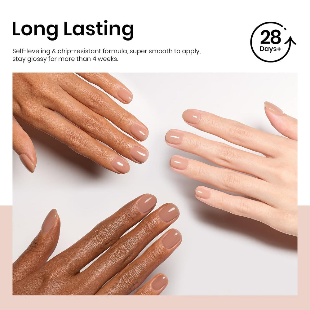 Beetles Gel Polish before and after nails showing long-lasting finish and improved appearance