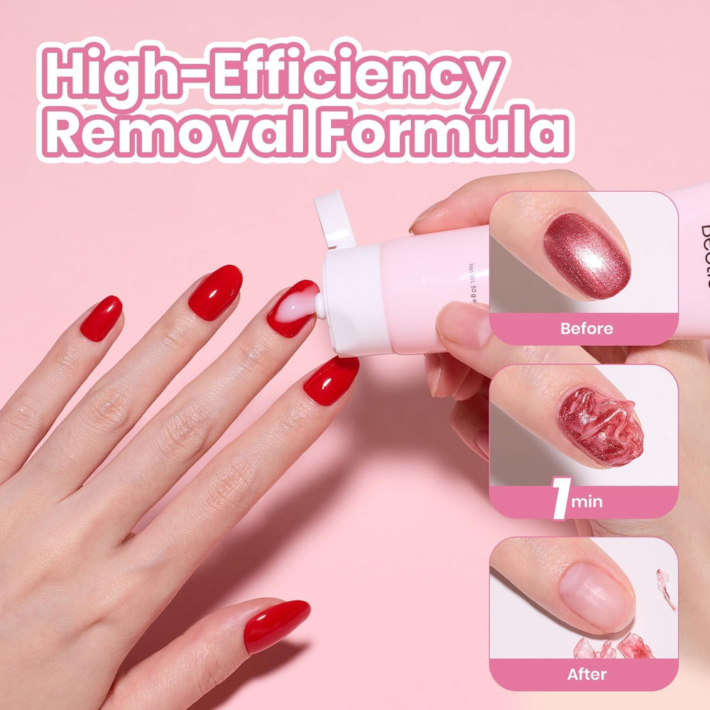 Beetles before and after nails demonstrating cleaner smoother results