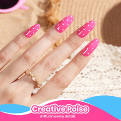 Beetles bikini pink brush detail demonstrating smooth application
