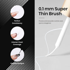 beetles black gel liner drawing a crisp decorative line on nail
