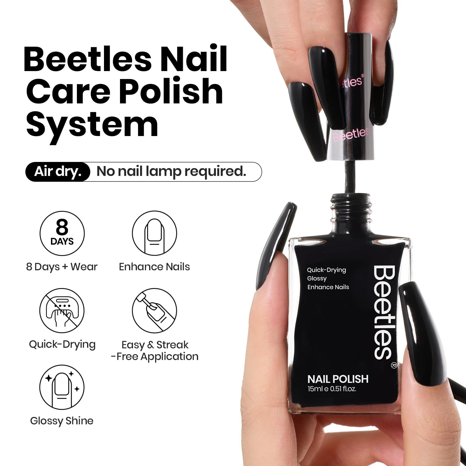 Beetles Gel Polish swatch on nail wheel showing rich pigment benefit