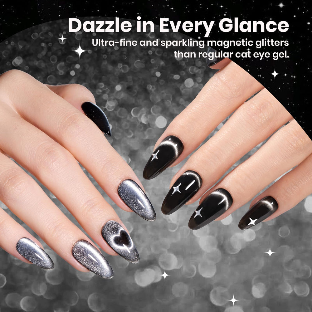 beetles black and white contrast manicure showcasing crisp, modern two-tone style