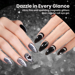 beetles black and white contrast manicure showcasing crisp, modern two-tone style