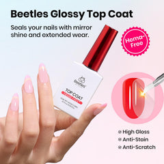 beetles close-up of blooming effect on nail showing soft marble blending