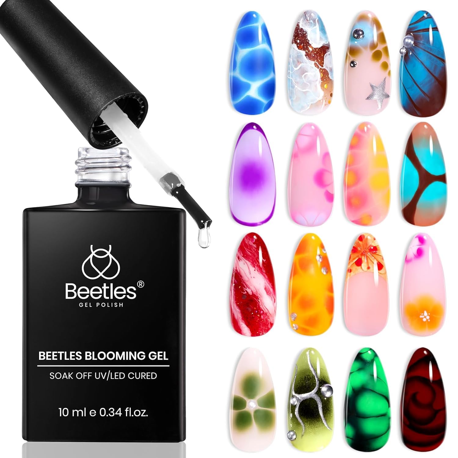 beetles Gel Polish front bottle showing label and 10ML size benefit