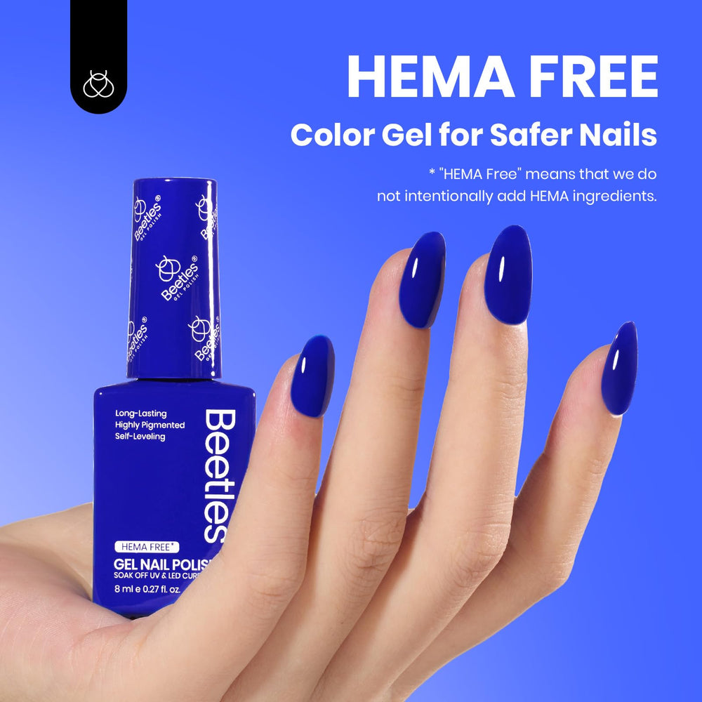 Beetles Gel Polish closed cap and label highlighting color-matching bottle design benefit