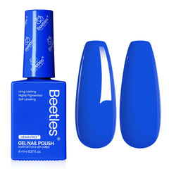 beetles gel polish front bottle showing true abyss halo blue shade and gifting appeal