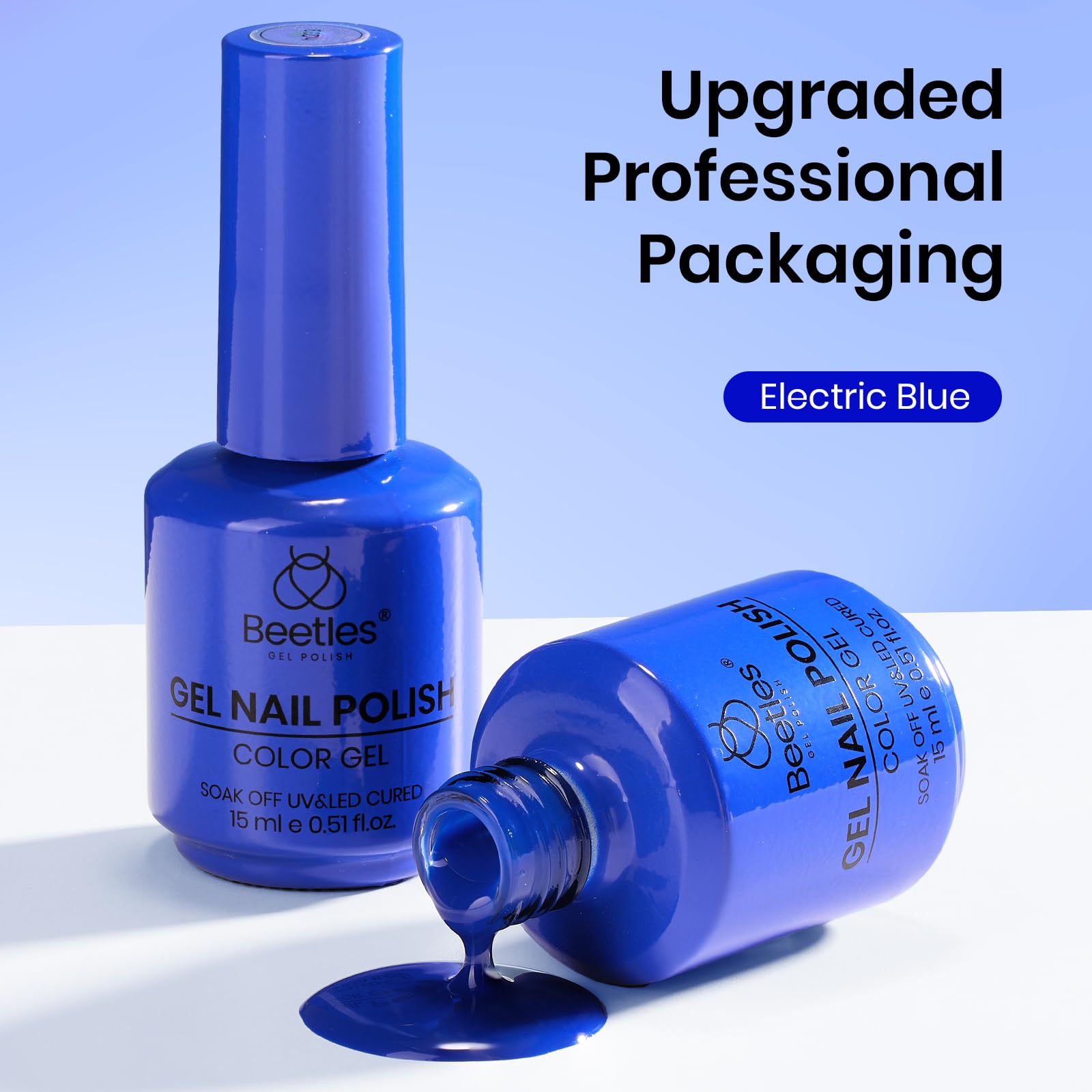 beetles blue gel polish under led lamp curing quickly for salon-speed results