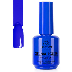 beetles blue gel polish summer lifestyle manicure illustrating stylish, durable wear
