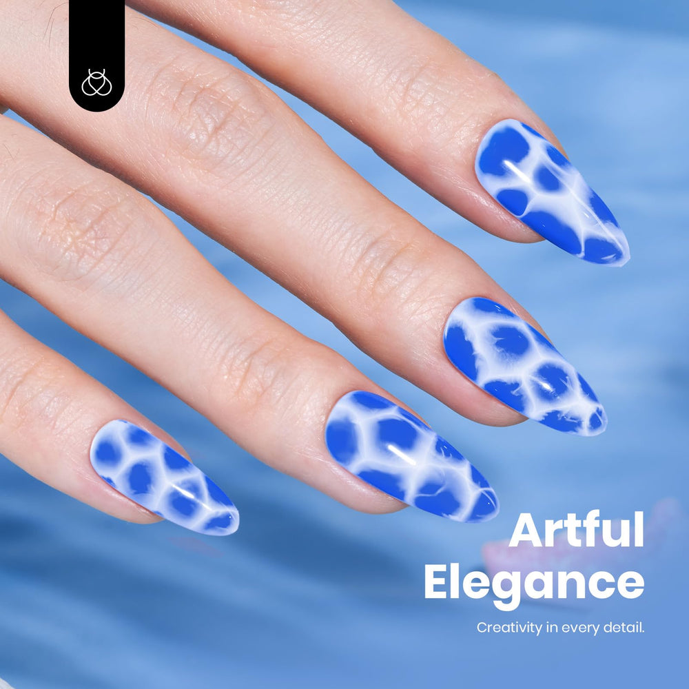 beetles gel polish held between fingers showing compact 8ml size for travel