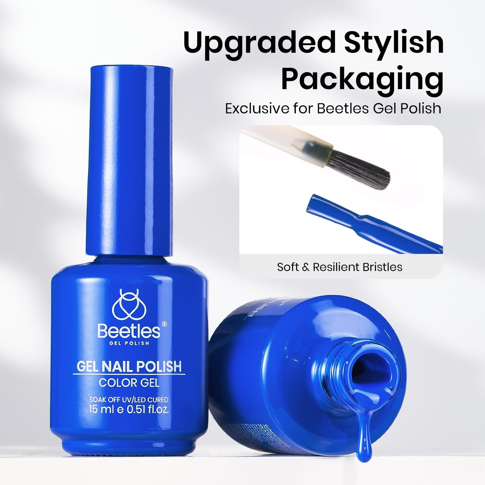 Beetles bottle next to a coin showing 15ml size for travel-friendly portable volume benefit