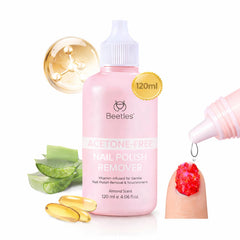beetles Gel Polish bottle front view showing brand and gentle formula benefits