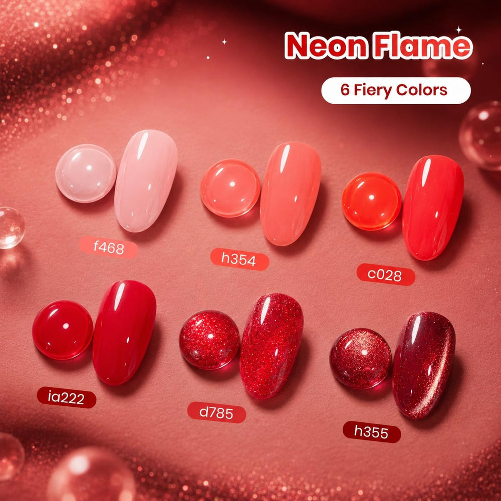 Beetles bottle label close-up highlighting neon flame shade and easy application benefit