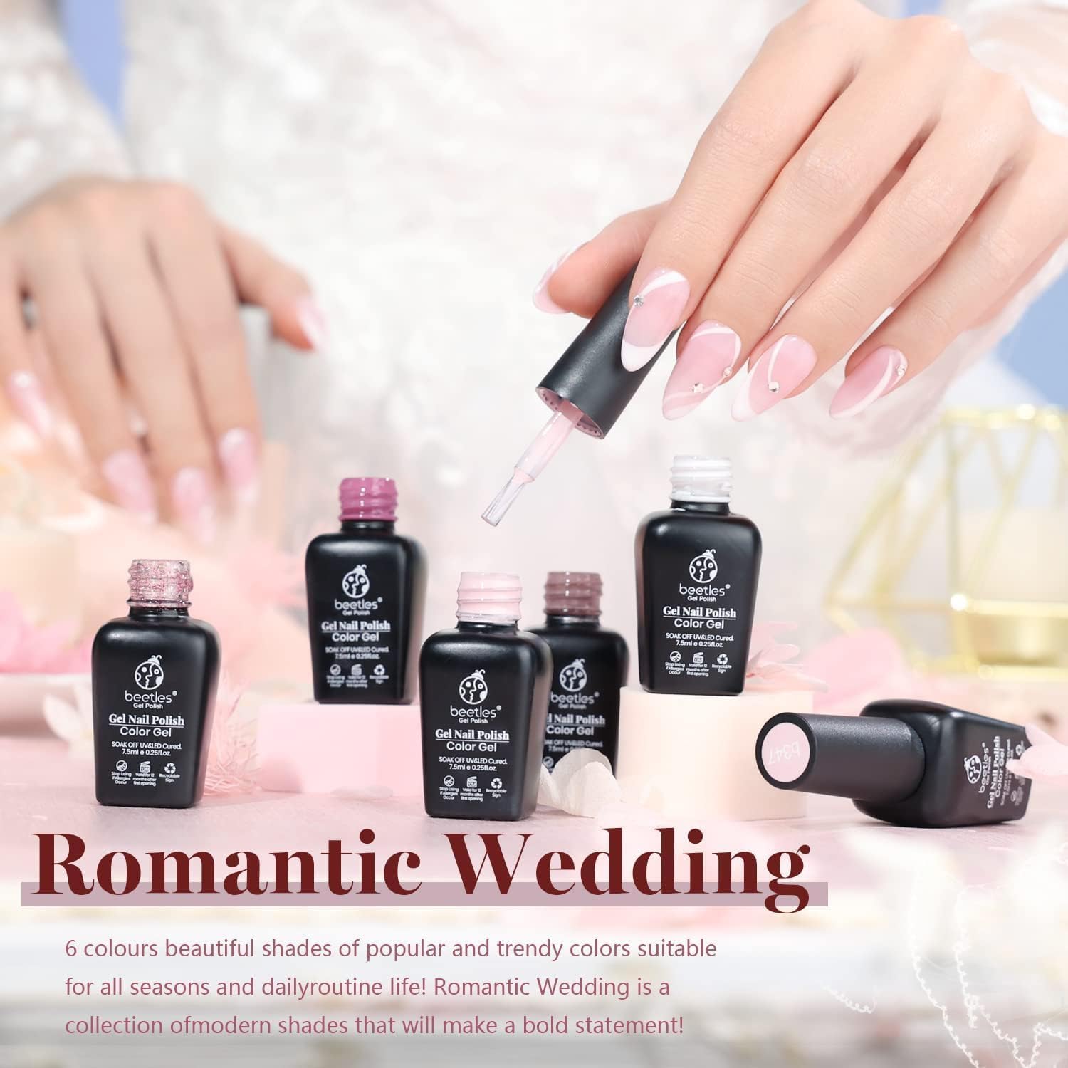 Beetles Gel Polish bottle label close-up displaying color number and neat bottle design