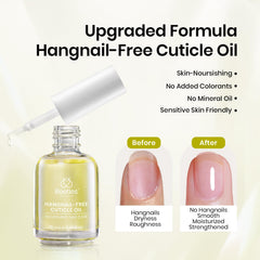 Beetles Gel Polish close-up of base, no-wipe top coat and cuticle oil bottles with labels