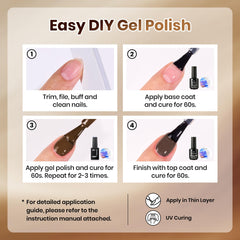 Beetles Gel Polish flatlay with tools and bottles illustrating a complete DIY kit
