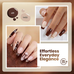 Beetles Gel Polish on finished nails in a cozy scene highlighting long-lasting shine