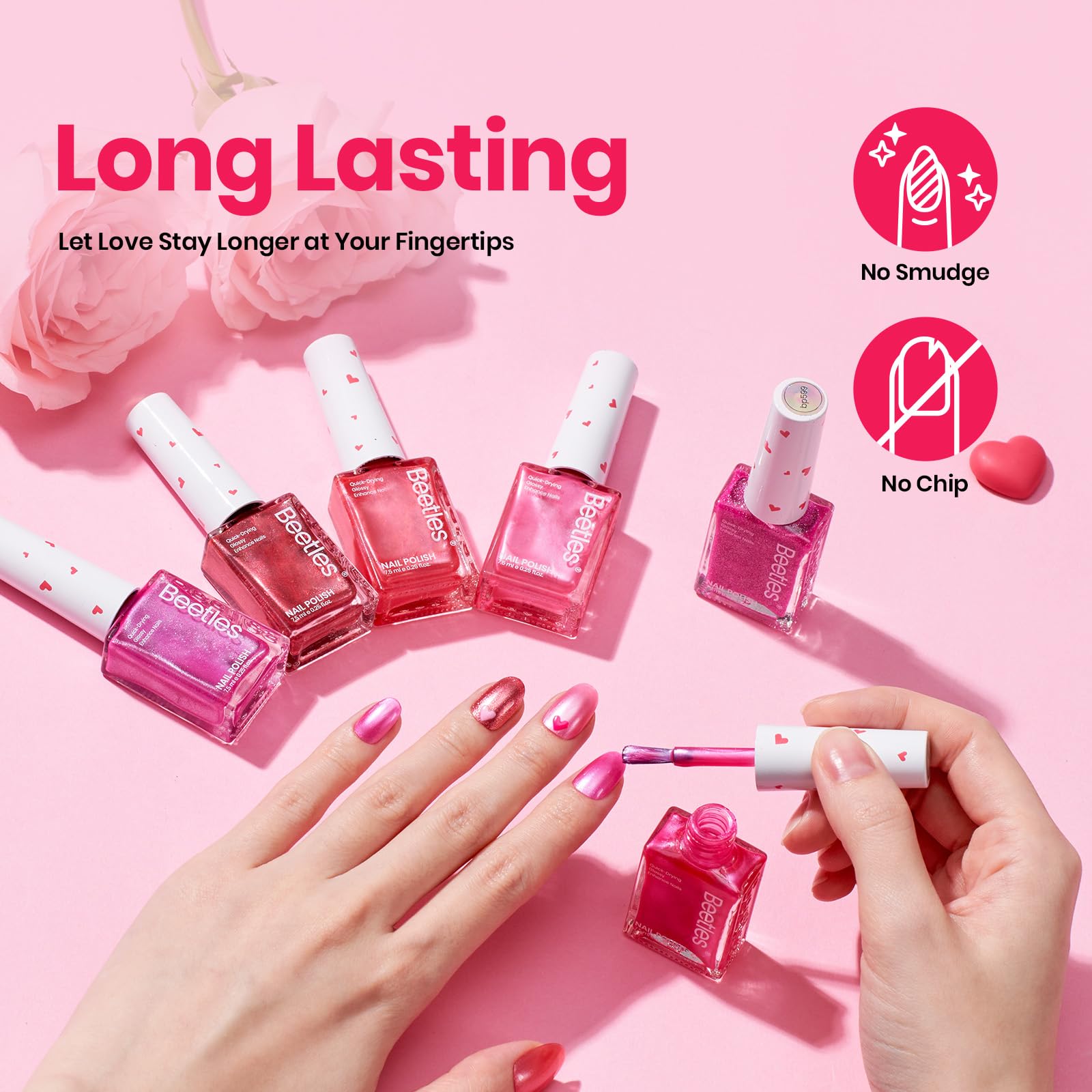 beetles brush detail with wide curved applicator for smooth even strokes benefit: easier application