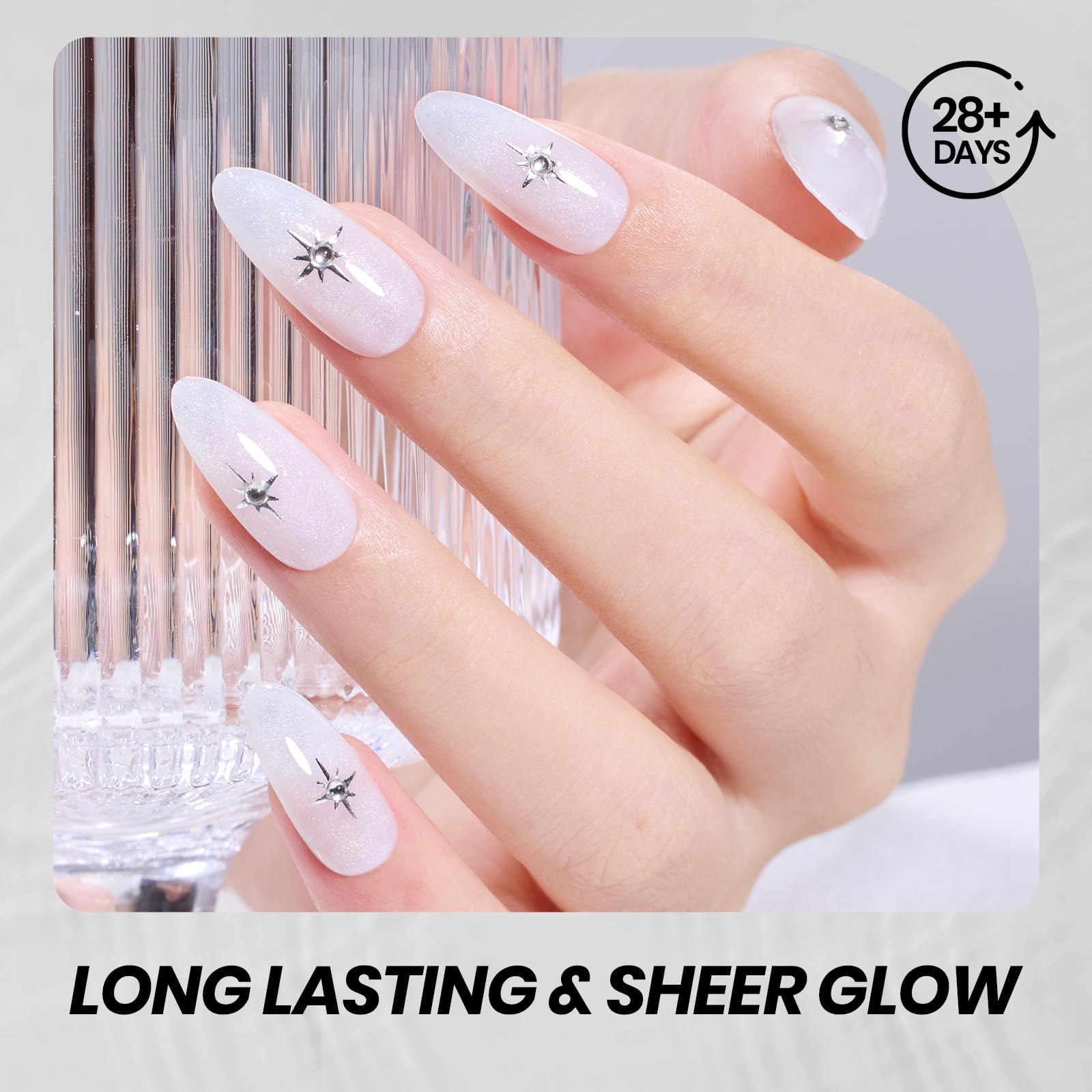 Beetles brush stroke on nail tip illustrating smooth application and even coverage