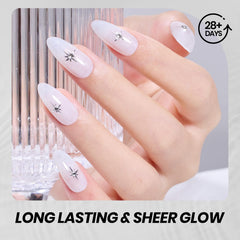 Beetles brush stroke on nail tip illustrating smooth application and even coverage