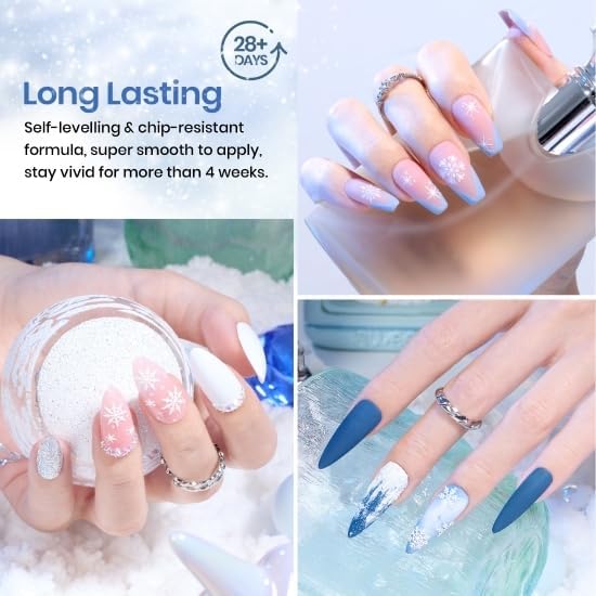Beetles brush stroke swatch of turquoise glitter demonstrating smooth self-leveling coverage
