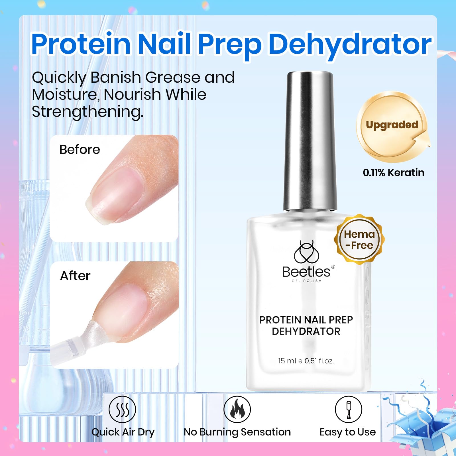 beetles brush tip close-up demonstrating smooth applicator for precise, streak-free coats