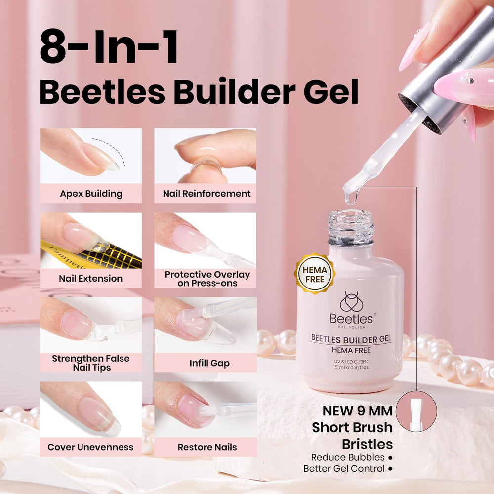 beetles builder gel brush stroke showing easy sculpting benefit