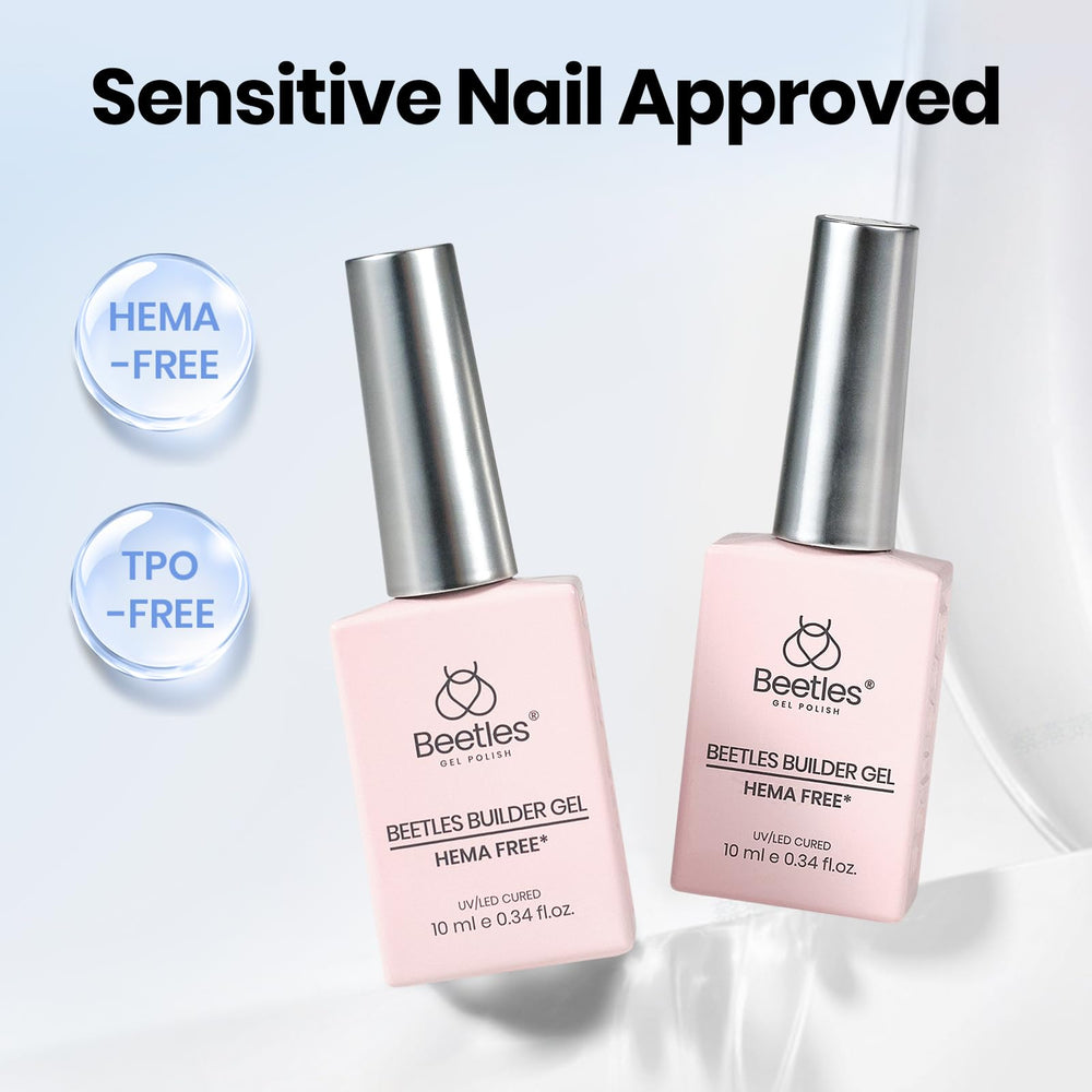 Beetles Gel Polish clear builder gel bottle closeup highlighting smooth application control