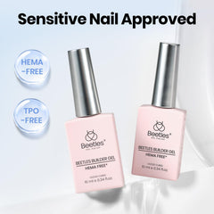 Beetles Gel Polish clear builder gel bottle closeup highlighting smooth application control