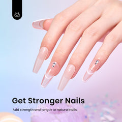 beetles builder gel cured finished nails showing durable shine