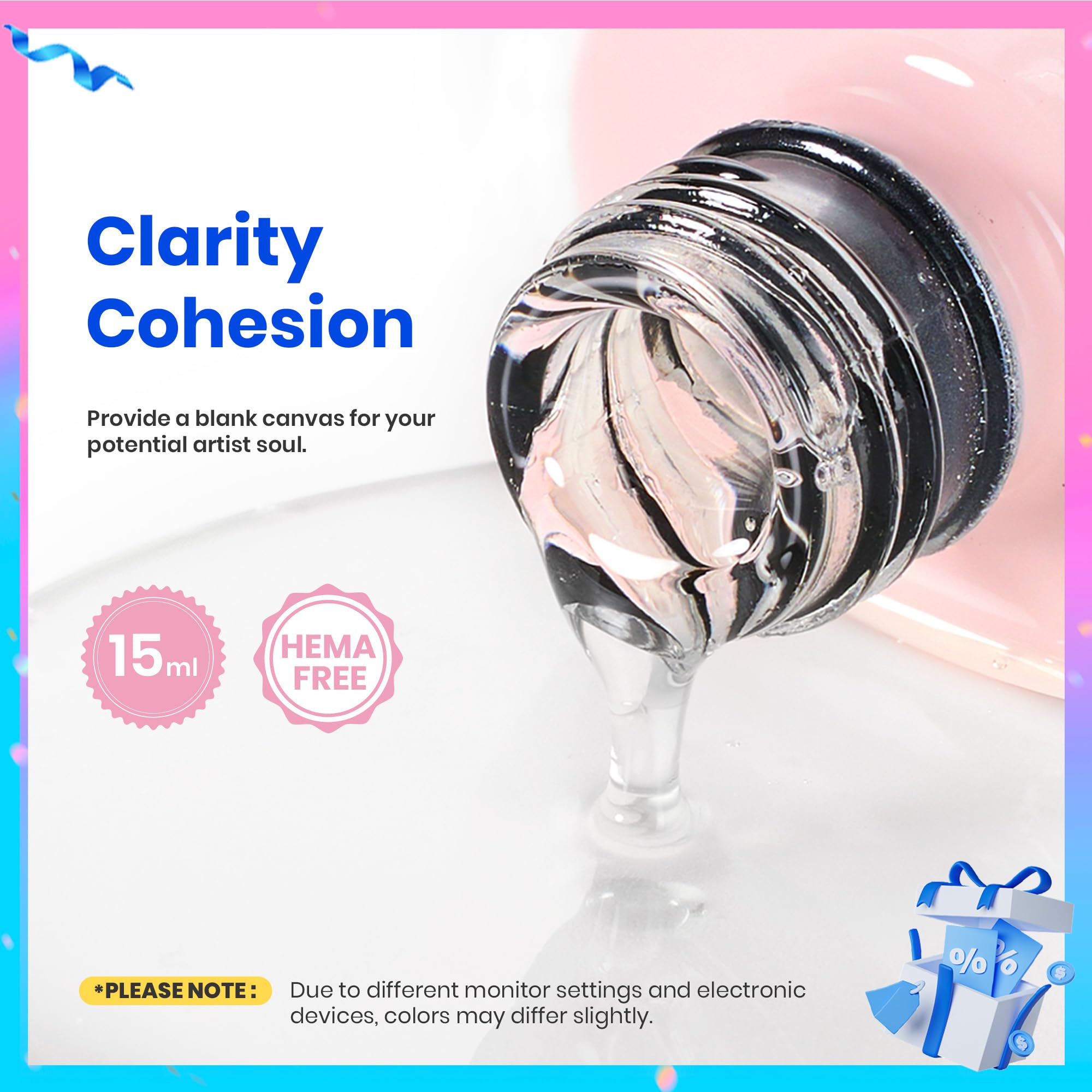 Before and after nail extension using Beetles Builder Gel showing strengthened tip