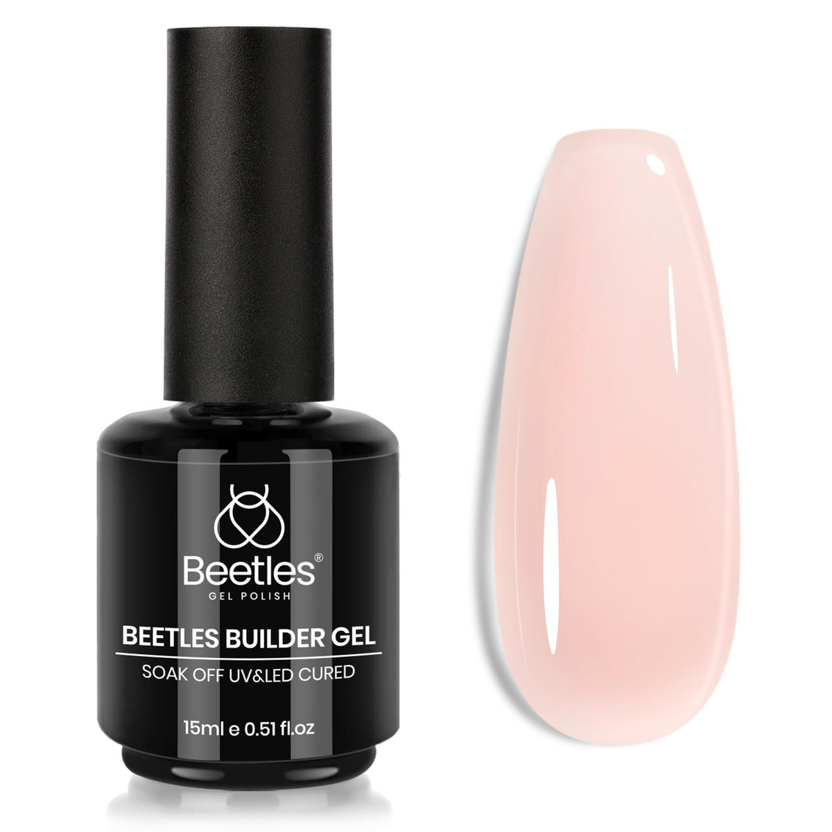 Beetles Builder Gel front bottle showing clear brand label for easy identification