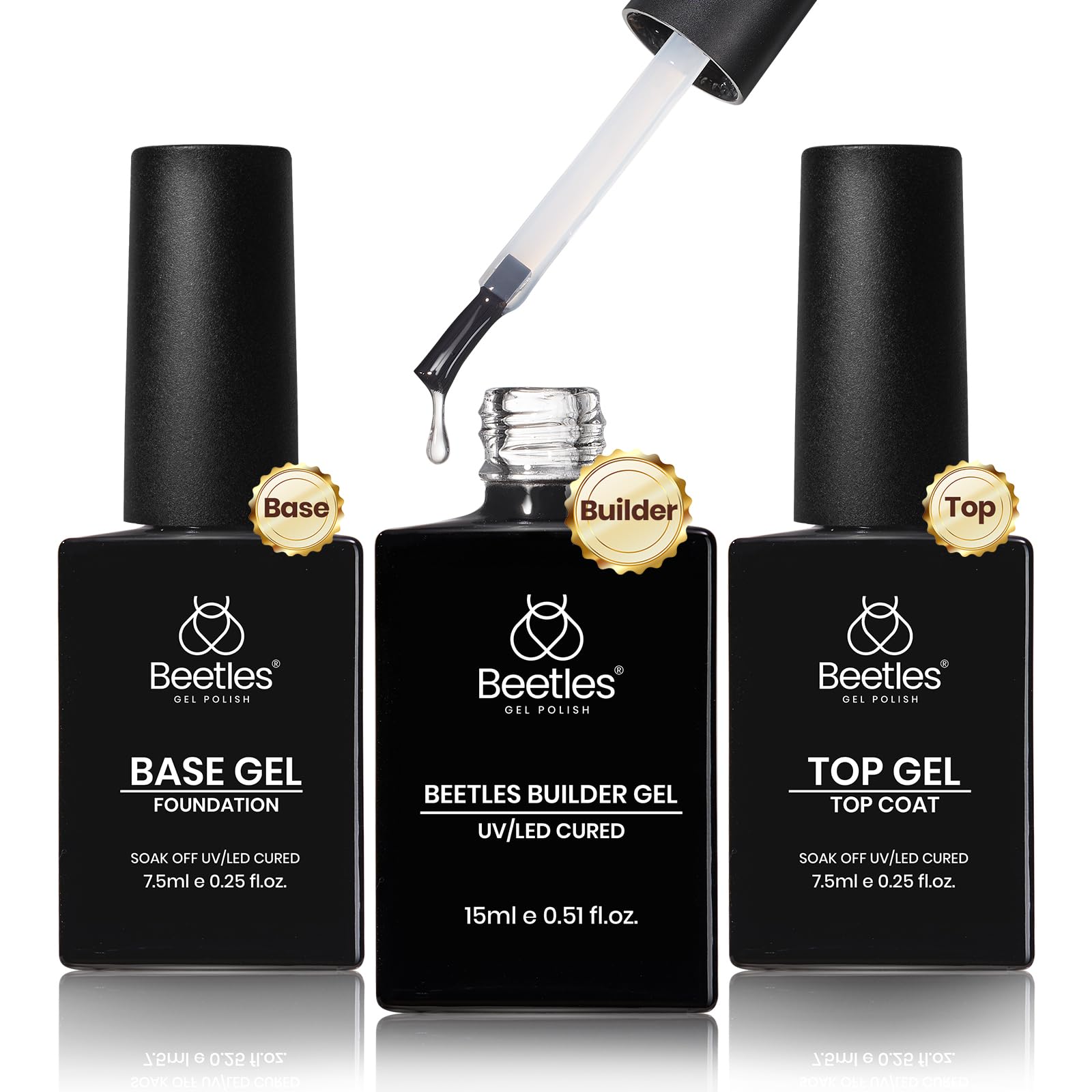 beetles builder gel front packaging showing full three-piece kit and benefits